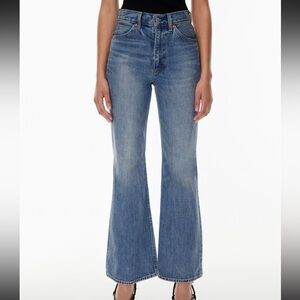 Denim Forum The Marlene '60s High Rise Flare Jeans Size 30 -5 Yrs Bleu With Love